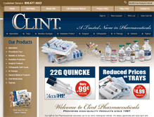 Tablet Screenshot of clintpharmaceuticals.com